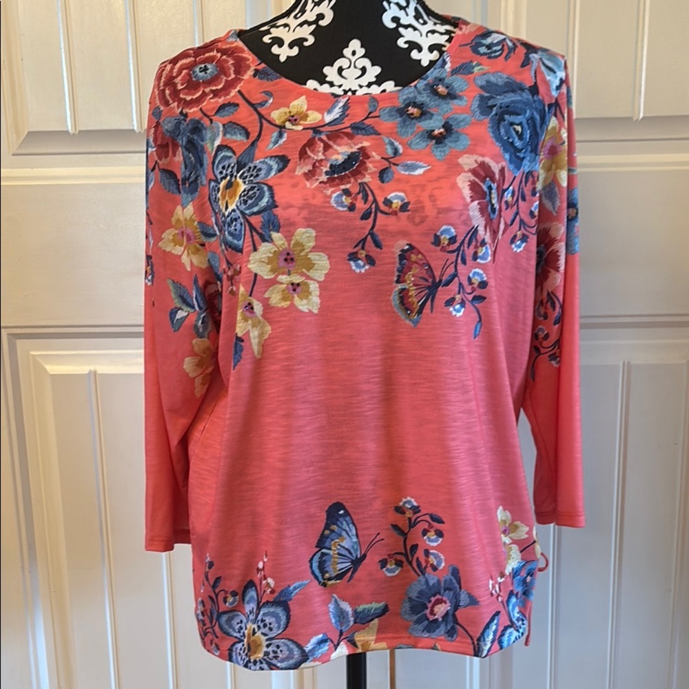 Alfred Dunner PL 3/4 length sleeve Top